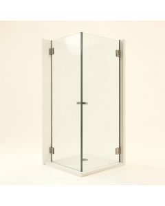 Kinkade Xl 31.25 '' W X 80 '' H Hinged Frameless Shower Door (synthetic illustration; no displayed measurements)