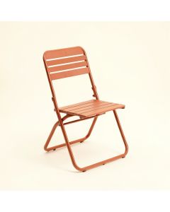 Ridge Brook Folding Outdoor Chair - Terracotta (synthetic illustration; no displayed measurements)