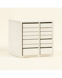 Fern Crest Small-Parts Storage Drawer Cabinet - White (synthetic illustration; no displayed measurements)