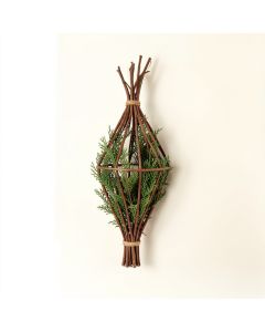 Decorative Twig And Wire Cone Pocket Wall Décor (synthetic illustration; no displayed measurements)