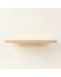 Slate Bend Wall-Mounted Shelf - Cream (synthetic illustration; no displayed measurements)