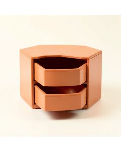 Hill Crest Small-Parts Storage Drawer Cabinet - Terracotta (synthetic illustration; no displayed measurements)