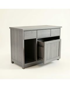 Cedar Bluff Freestanding Pull-Out Hamper Cabinet - Gray (synthetic illustration; no displayed measurements)