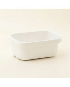 Clay Bluff Empty Railing Planter With Integral Brackets - White (synthetic illustration; no displayed measurements)