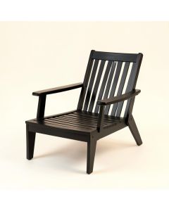 Hill Bridge Outdoor Lounge Chair - Black (synthetic illustration; no displayed measurements)