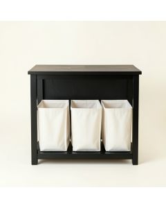 Hill Brook Laundry Sorting Station With Plain Removable Bags - Black (synthetic illustration; no displayed measurements)