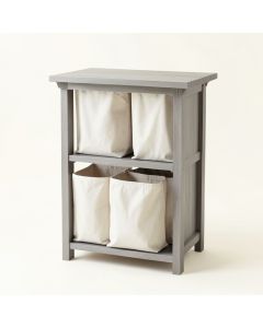 Maple Bluff Laundry Sorting Station With Plain Removable Bags - Gray (synthetic illustration; no displayed measurements)
