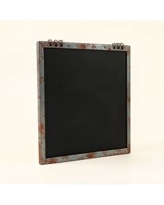 Distressed Metal Perpetual Wall Calendar Board (synthetic illustration; no displayed measurements)