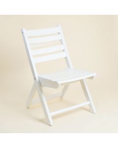 Hazel Branch Folding Outdoor Chair - White (synthetic illustration; no displayed measurements)