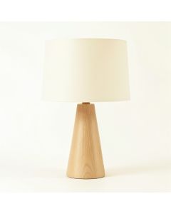 Lake Brook Table Lamp With A Plain Fabric Shade - Cream (synthetic illustration; no displayed measurements)