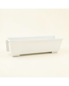 Fern Bend Empty Railing Planter With Integral Brackets - White (synthetic illustration; no displayed measurements)