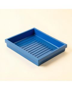 Field Field Empty Under-Desk Cable Tray - Blue (synthetic illustration; no displayed measurements)