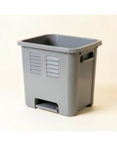 Fern Bridge Closed Garden Compost Bin - Gray (synthetic illustration; no displayed measurements)