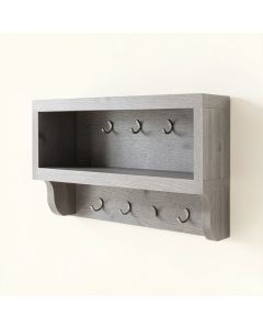 Juniper Bend Wall-Mounted Entryway Organizer Shelf - Gray (synthetic illustration; no displayed measurements)