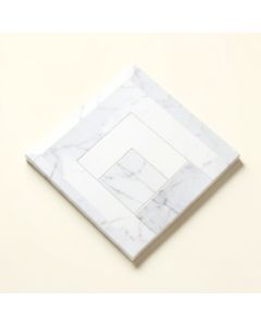 Soft Touch Chevron 2 '' X 8 '' Marble Mosaic Tile In White (synthetic illustration; no displayed measurements)