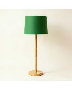 Spruce Bend Floor Lamp With A Plain Fabric Shade - Green (synthetic illustration; no displayed measurements)