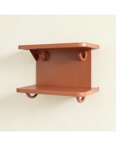 Flint Crest Wall-Mounted Entryway Organizer Shelf - Terracotta (synthetic illustration; no displayed measurements)