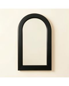 Heath Arc Framed Wall Mirror - Black (synthetic illustration; no displayed measurements)