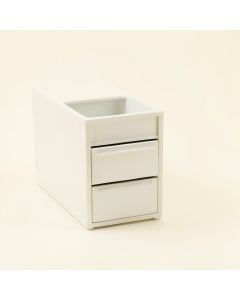 Summit Bridge Small-Parts Storage Drawer Cabinet - White (synthetic illustration; no displayed measurements)