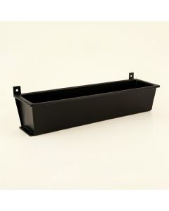 Brook Branch Empty Railing Planter With Integral Brackets - Black (synthetic illustration; no displayed measurements)