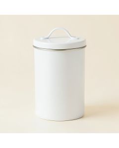 Maple Bluff Storage Canister With Lid - White (synthetic illustration; no displayed measurements)