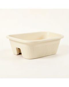 Dune Bluff Empty Railing Planter With Integral Brackets - Ivory (synthetic illustration; no displayed measurements)