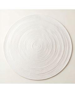Laurel Canyon Round Area Rug - White (synthetic illustration; no displayed measurements)