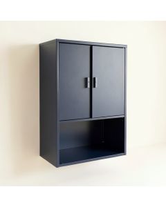 Wren Bend Wall-Mounted Laundry Cabinet - Navy (synthetic illustration; no displayed measurements)