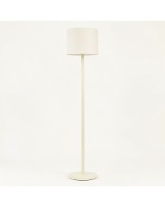 Elm Branch Floor Lamp With A Plain Fabric Shade - Ivory (synthetic illustration; no displayed measurements)