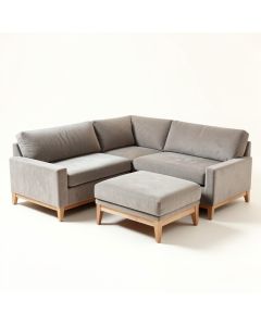 Schafer 123.5 '' Wide Microfiber/Microsuede Left Hand Facing Modular Corner Sectional With Ottoman (synthetic illustration; no displayed measurements)