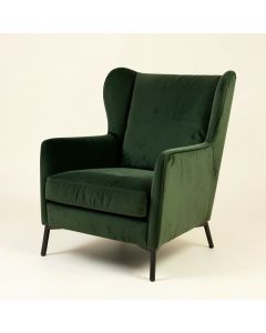Barry 30 '' Wide Velvet Wingback Chair (synthetic illustration; no displayed measurements)