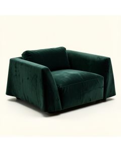 Elissa 74 '' Velvet Flared Arm Settee (synthetic illustration; no displayed measurements)