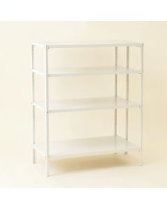 Maple Arc Empty Seed-Starting Shelving Unit Without Lights - White (synthetic illustration; no displayed measurements)