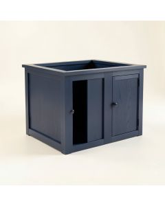 Slate Crest Empty Furniture-Style Litter Enclosure - Navy (synthetic illustration; no displayed measurements)