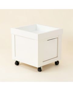 Olive Dell Empty Rolling Workshop Cart - White (synthetic illustration; no displayed measurements)