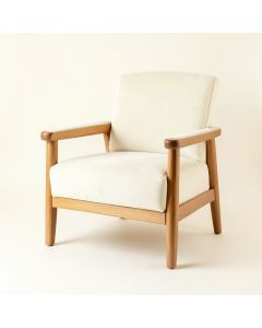 Alder Field Upholstered Armchair - Ivory (synthetic illustration; no displayed measurements)