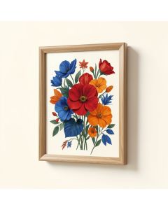 Full Bloom X Floral By Danhui Nai - Graphic Art Print (synthetic illustration; no displayed measurements)