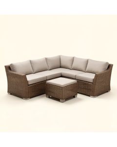 Merlyn 8 Piece Rattan Sectional Seating Group With Cushions , Patio Furniture Sets (synthetic illustration; no displayed measurements)