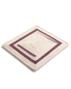 Hand Knotted Wool Plum/Ivory Rug (synthetic illustration; no displayed measurements)