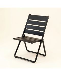 Harbor Branch Folding Outdoor Chair - Black (synthetic illustration; no displayed measurements)