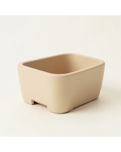 Ash Dell Empty Railing Planter With Integral Brackets - Beige (synthetic illustration; no displayed measurements)