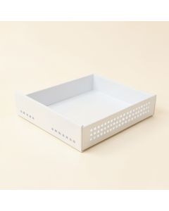 Meadow Brook Empty Under-Desk Cable Tray - White (synthetic illustration; no displayed measurements)
