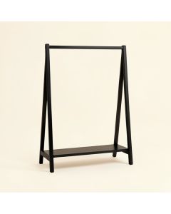 Pine Arc Empty Garment Rack - Black (synthetic illustration; no displayed measurements)