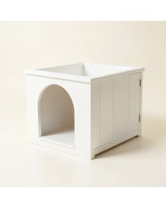 Wren Branch Empty Furniture-Style Litter Enclosure - White (synthetic illustration; no displayed measurements)