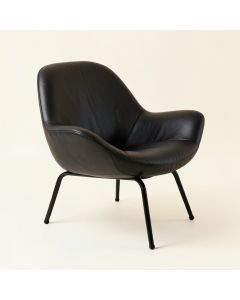 Leblanc 30 '' Wide Vegan Leather Papasan Chair (synthetic illustration; no displayed measurements)