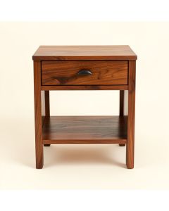 One-Drawer Nightstand in Walnut (synthetic illustration; no displayed measurements)