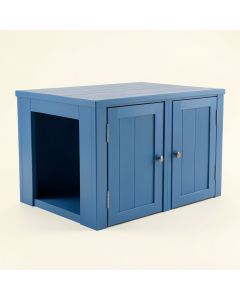 Ridge Edge Empty Furniture-Style Litter Enclosure - Blue (synthetic illustration; no displayed measurements)