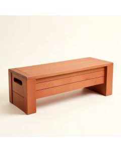 Olive Crossing Narrow Outdoor Storage Bench - Terracotta (synthetic illustration; no displayed measurements)