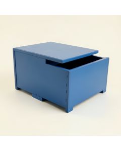Lake Crossing Small-Parts Storage Drawer Cabinet - Blue (synthetic illustration; no displayed measurements)