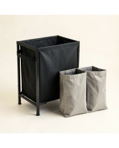 Summit Dale Laundry Sorting Station With Plain Removable Bags - Black (synthetic illustration; no displayed measurements)